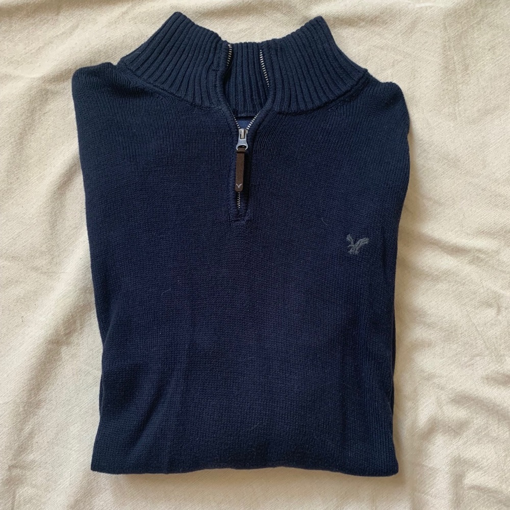 Blue American Eagle Quarter Zip